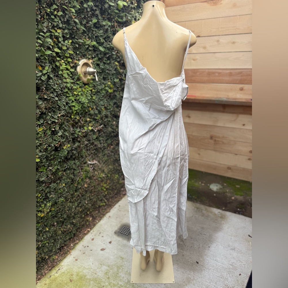Elegant silvery White layered goddess Dress by Free People size small